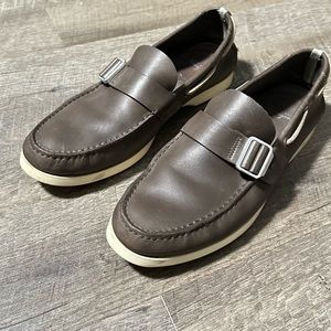 Salvatore Ferragamo boat shoes USA size 9.5 Gray color